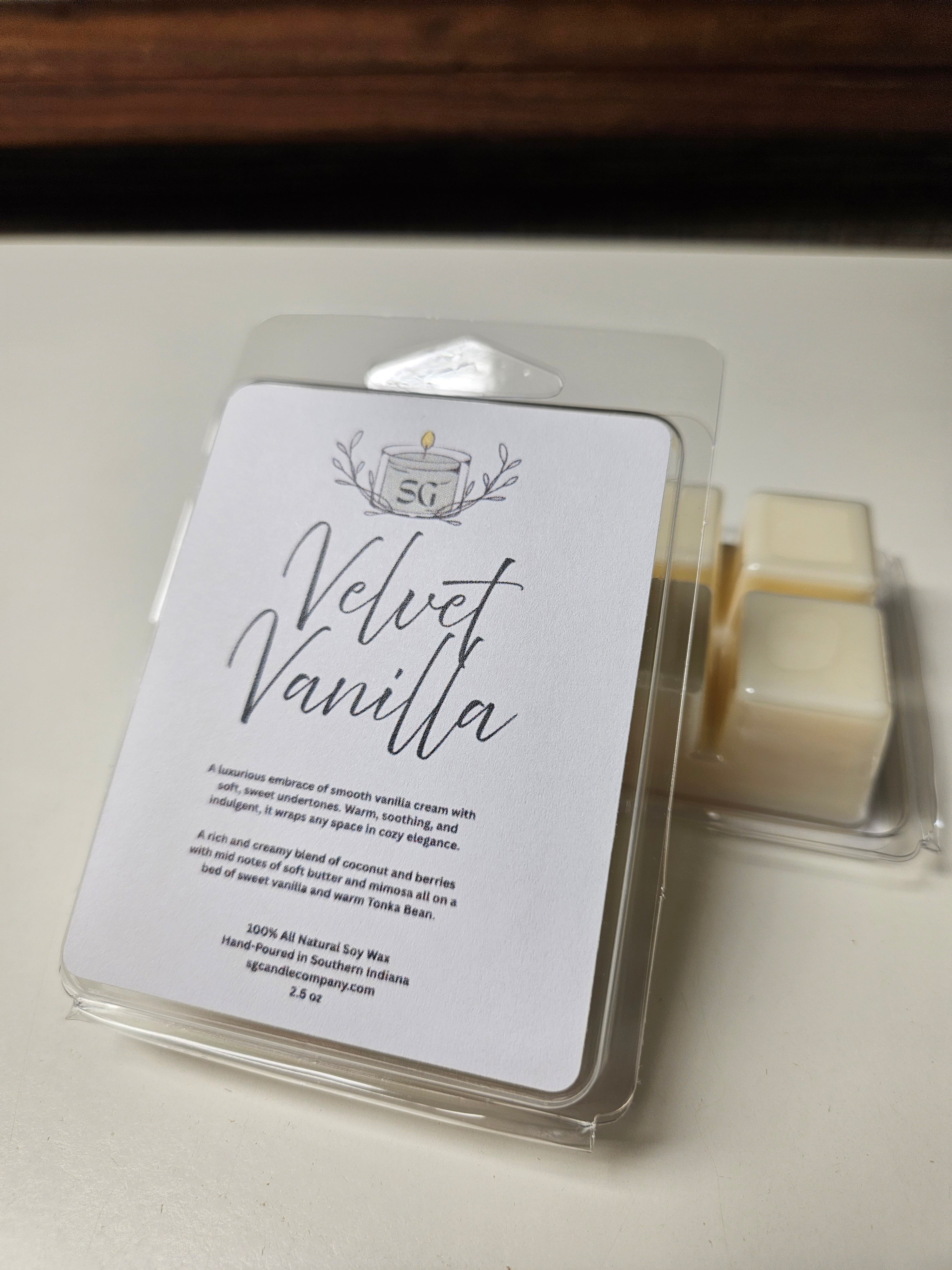 Velvet Vanilla 2.5 oz Wax Melts - 6 cubes