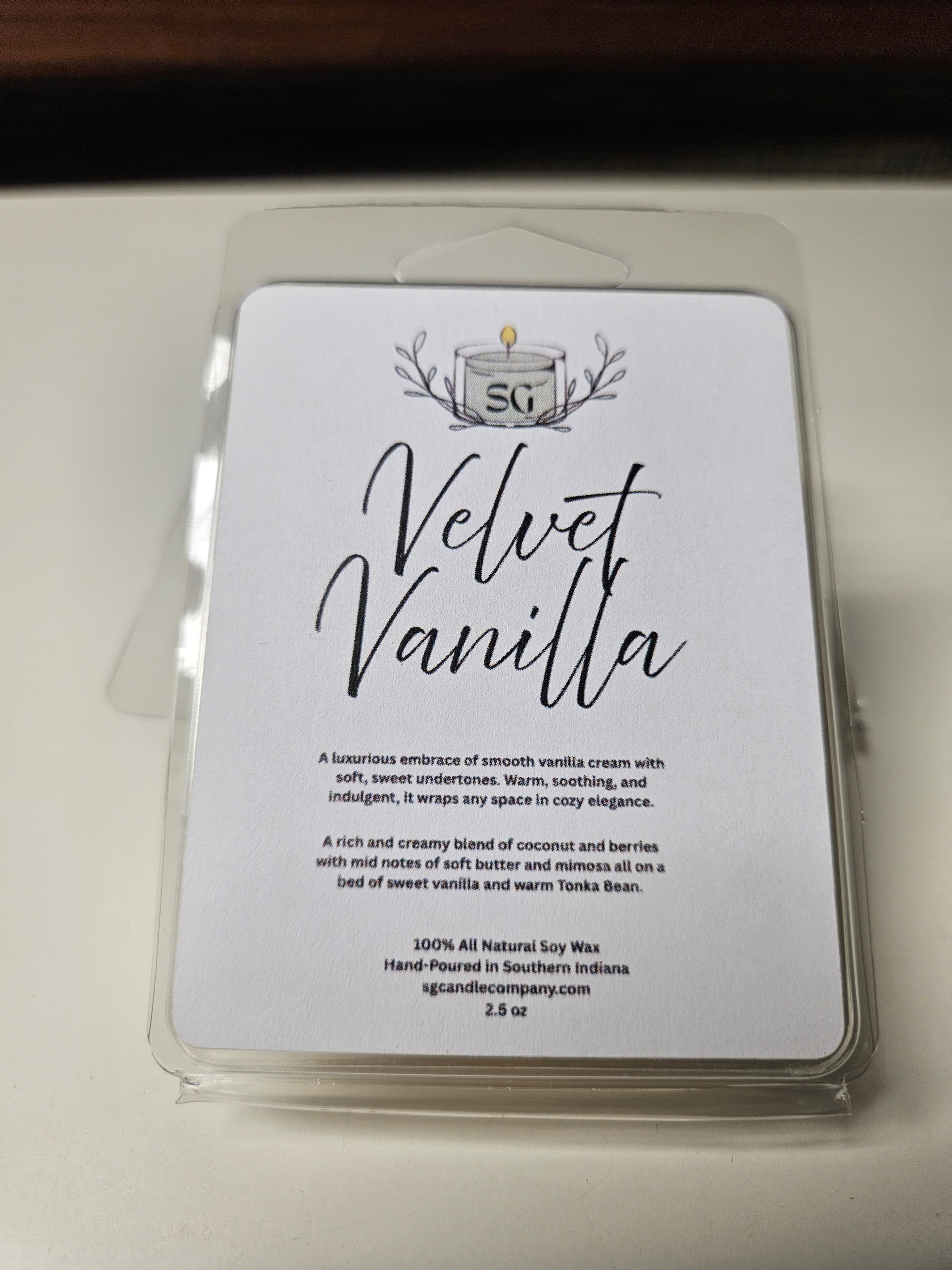 Velvet Vanilla 2.5 oz Wax Melts - 6 cubes