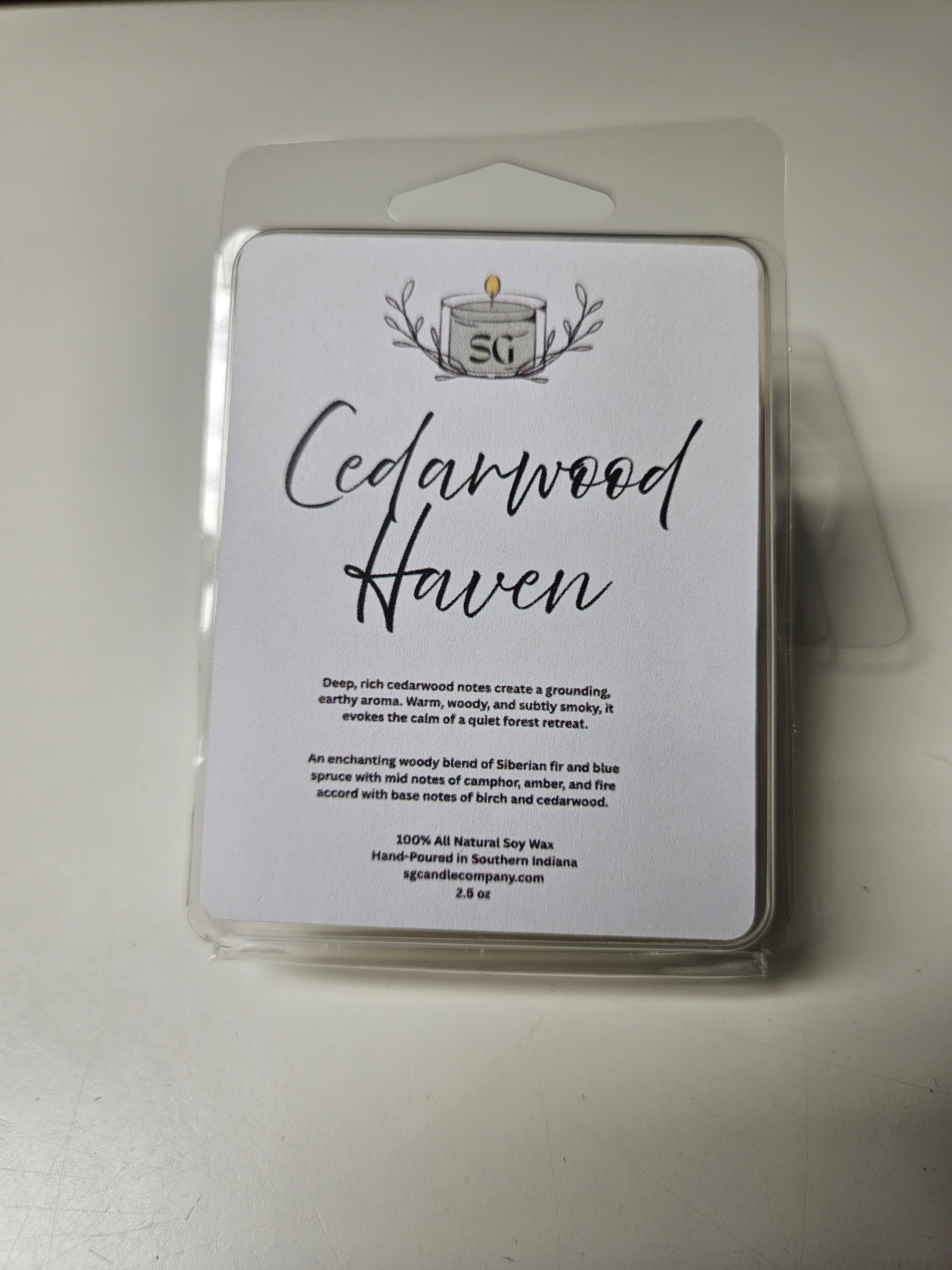 Cedarwood Haven 2.5 oz Wax Melts - 6 cubes