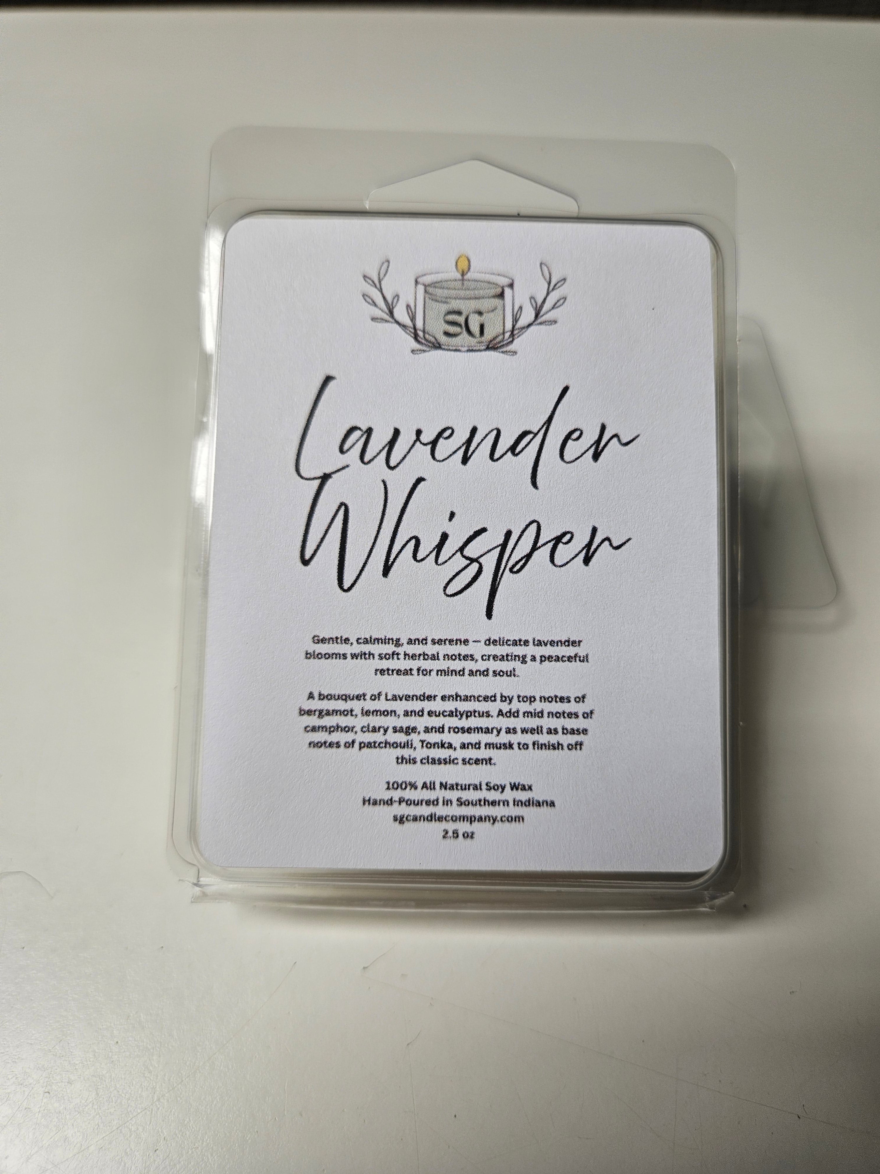 Lavender Whisper 2.5 oz Wax Melts - 6 cubes